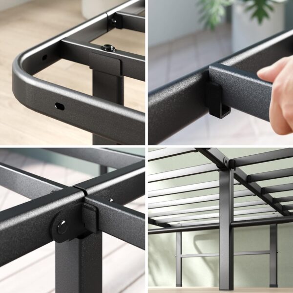 ZINUS Rumi 14in Easy SmartBase Mattress Foundation, Sturdy Metal Bed Frame, No Box Spring Needed, Eco Friendly Packaging, Queen