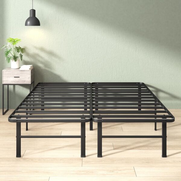 ZINUS Rumi 14in Easy SmartBase Mattress Foundation, Sturdy Metal Bed Frame, No Box Spring Needed, Eco Friendly Packaging, Queen