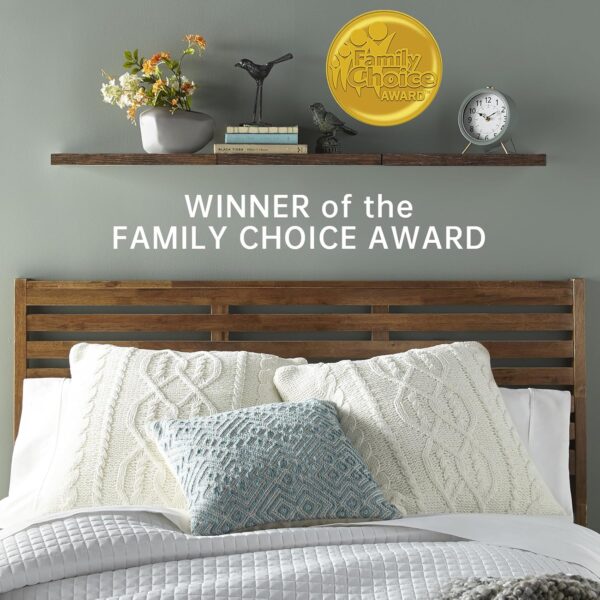 BAYKA Floating Wood Shelves - Wall Mounted for Bathroom,Bedroom,Living Room,Kitchen,Small Hanging Shelf for Books/Storage/Room Decor with 22lbs Capacity(Rustic Brown,Set of 3,15.7inch)