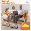 Snailax Footrest for Under Desk at Work, Heated Ergonomic Foot Stool, Adjustable Height, 2 Heating Levels & 3 Vibrating Massage Modes, Gaming Office Home Use