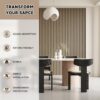 4 Pack Wood Slat Wall Wood Paneling,95 x 8 in Soundpoof Wooden Engineered Wood Slat Wall Panels,Stylish Acoustic Wall Panels for Interior Wall Decor with Felt Backing,Walnut