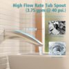 Gabrylly Bathtub Shower System, Shower Faucet Set with Tub Spout, High Pressure 10" Rain Shower head with Handheld Spray, Shower Fixtures with Pressure Balance Shower Valve, Brushed Nickel