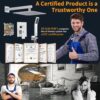SR SUN RISE SRSH-F5043 Bathroom Luxury Rain Mixer Combo Set Wall Mounted Rainfall Shower Head System Polished Chrome, (Contain Faucet Rough-in Valve Body and Trim)