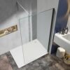 Stainless Steel Frameless Shower Door Support Bar, 27.6'' to 47.2'' Telescopic, Fits 5/16" to 3/8" Glass