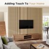 Wood Slat Acoustic Panels, 106" x 20.5" Each Soundpoof Wooden Slat Wall Panel - White Oak, 2 Pack