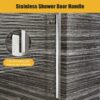 Shower Glass Door with Waterroof Seal Strip, Adjustable (56-60" W x 75 "H) Frameless Sliding Shower Door with Easy-Clean Coating SGCC Tempered Glass 5/16" (8mm), Stainless Steel Hardware, Silver