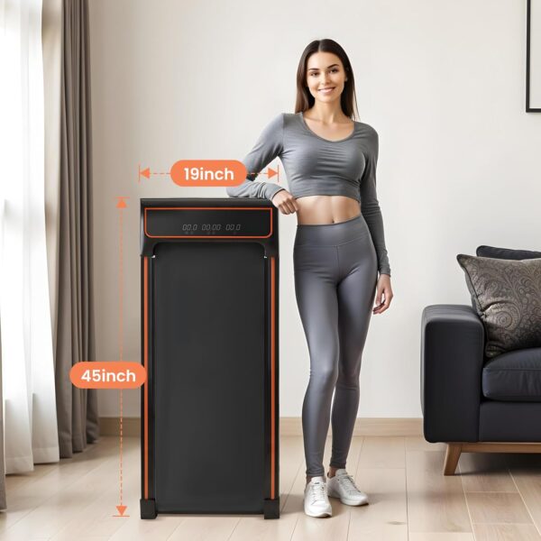 Walking Pad Under Desk Treadmill 3 in 1 Portable Folding Walking Jogging Running Machine with Remote Control & LED Display for Home/Office, Larger Running Area, Quiet for Fitness in Small Spaces