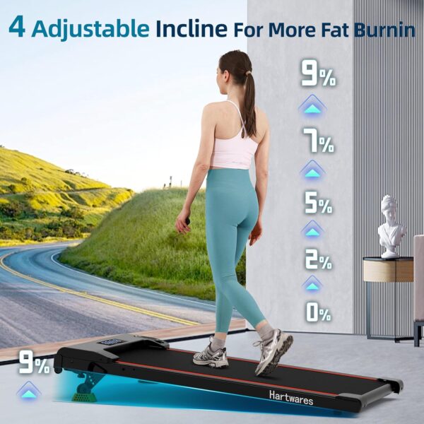 Walking Pad Treadmill Under Desk Treadmill,Walking Pad Treadmills for Home Portable Treadmill with Remote Control,2.5HP Brushless Motorized Walking Treadmill,2 in 1 Treadmill for Home Office