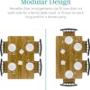 Best Choice Products 5-Piece Metal and Wood Indoor Modern Rectangular Dining Table Furniture Set for Kitchen, Dining Room, Dinette, Breakfast Nook w/ 4 Chairs - Brown