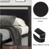 SHA CERLIN 14 Inch Full Size Metal Platform Bed Frame with Wooden Headboard and Footboard, Mattress Foundation, No Box Spring Needed, Large Under Bed Storage, Non-Slip Without Noise, Black Oak