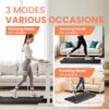 Walking Pad Under Desk Treadmill 3 in 1 Portable Folding Walking Jogging Running Machine with Remote Control & LED Display for Home/Office, Larger Running Area, Quiet for Fitness in Small Spaces