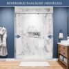 56-60 in. W x 76 in. H Double Sliding Shower Door, Chrome Semi-Frameless Glass Shower Door with 5/16 in. Tempered Clear Glass, Easy to Clean & Easy to Install