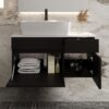 31.5 Inch Bathroom Vanity with Sink Combo, Floating Bathroom Vanity,Modern Wall Mount Bathroom Cabinet with Ceramic Integrated Sink,