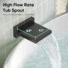 Esnbia Shower System with Tub Spout,Black Bathtub Shower Faucet Set,10 Inches Rain Shower Heads with Handheld Spary Combo, Tub Shower Kit with 3-Way Shower Valve, Matte Black