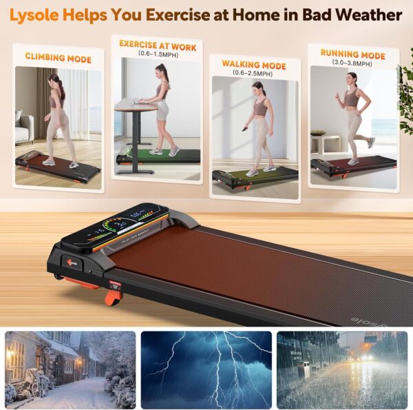 Walking Pad Treadmill with Incline,Treadmills for Home and Office,340 Lb Capacity,4 in 1 Portable Under Desk Treadmill with APP and Remote Control,Large LED Display