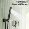 Esnbia Shower System with Tub Spout,Black Bathtub Shower Faucet Set,10 Inches Rain Shower Heads with Handheld Spary Combo, Tub Shower Kit with 3-Way Shower Valve, Matte Black