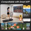 2 in 1 Portable Treadmill and Walking Pad for Home/Office, Foldable with Remote Control, APP, and LED Display