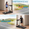 Treadmill with Handles, 2025 Upgraded Small Treadmill Home, Portable Electric Treadmills for Home 300 lbs Weight Capacity,Walking Pad Treadmill,Lightweight Folding Foldable Treadmill with LED Display