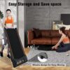 Walking Pad Treadmill with Incline, Under Desk Treadmill for Home Office, Portable Treadmill 2.5HP, 300 lbs Capacity, APP/Remote Control, LED Displays, Manual Incline(M)