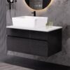 31.5 Inch Bathroom Vanity with Sink Combo, Floating Bathroom Vanity,Modern Wall Mount Bathroom Cabinet with Ceramic Integrated Sink,
