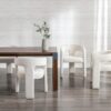 Modern Barrel Dining Chair, Velvet Upholstered Accent Side Chair with Arms Comfy Makeup Vanity Chair, Dining Living Room Kitchen Chair, Beige