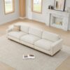 CHITA Super Large Luxury 3 Seat Sectional Modular Sofa, Down Filled Modern Sofa, Deep Seat Comfty Cloud Couch, 118 inch Width, 3 Seat Couch, Solid Wood Leg, Linen