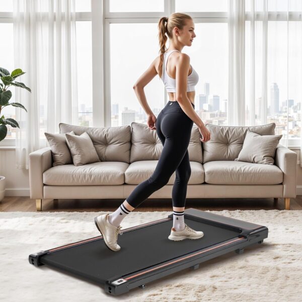 Walking Pad Under Desk Treadmill 3 in 1 Portable Folding Walking Jogging Running Machine with Remote Control & LED Display for Home/Office, Larger Running Area, Quiet for Fitness in Small Spaces