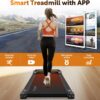 Walking Pad Treadmill with Incline,Treadmills for Home and Office,340 Lb Capacity,4 in 1 Portable Under Desk Treadmill with APP and Remote Control,Large LED Display