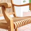 Cambridge Casual Mosko Teak Wood 3 Piece Patio Rocking Conversation Set