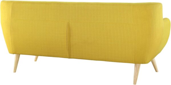 Modway Remark Mid-Century Modern Sofa With Upholstered Fabric In Sunny