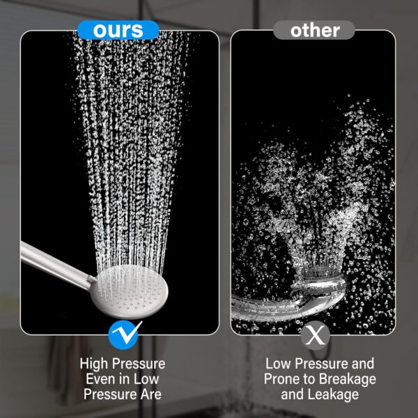 Gabrylly Shower System, Ceiling Shower Faucet Set with 12" Rain Shower head and Handheld Shower, Shower Combo Set with Valve, Brushed Nickel