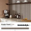 Wood Slat Acoustic Panels, 106" x 12.6" Each Soundpoof Wooden Slat Wall Panel - Walnut, 2 Pack
