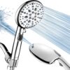 81lFJOUc-gL._AC_SL1500_.jpg Cobbe High Pressure 9 Functions Shower Head with handheld - Luxury Modern Chrome Look, Built-in Power Spray to Clean Corner, Tub and Pets, Stainless Steel Hose Adjustable Bracket, Chrome
