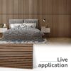 Art3d 2 Wood Slat Acoustic Panels for Wall and Ceiling - 3D Fluted Sound Absorbing Panel with Wood Finish - Walnut