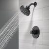 DELTA 142749-BL Nicoli Tub Shower, Matte Black