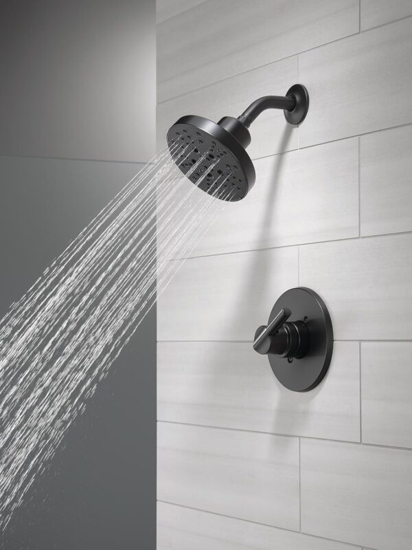 DELTA 142749-BL Nicoli Tub Shower, Matte Black