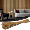 Art3d 4-Pack Acoustic Wood Slat Wall Panels for Interior Decor, 3D Fluted Sound Absorbing Wood Paneling for Accent Wall Ceiling Kitchen Living Room Bedroom Office, 94.5 x 7.9 inch Warm Teak