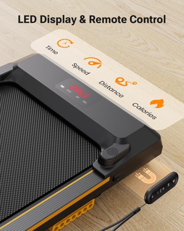 UREVO Under Desk Treadmill for Office Under Desk, Walking Pad 2 in 1 for Home/Office, Portable Walking Pad Treadmill with Remote Control, LED Display
