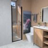 Matte Black Finish Pivot Shower Door – 24" W x 72" H Adjustable Frameless Glass Door with Magnetic Seal & Stainless Steel Handle, Easy Installation