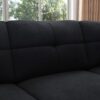 HONBAY Convertible Sectional Sofa L Shaped Couch for Small Apartment Reversible Sectional Couch for Living Room,Velvet Black