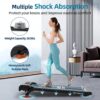 Walking Pad Treadmill Under Desk Treadmill,Walking Pad Treadmills for Home Portable Treadmill with Remote Control,2.5HP Brushless Motorized Walking Treadmill,2 in 1 Treadmill for Home Office