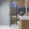 Matte Black Finish Pivot Shower Door – 24" W x 72" H Adjustable Frameless Glass Door with Magnetic Seal & Stainless Steel Handle, Easy Installation