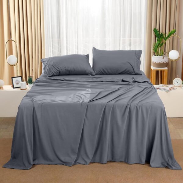 81oZVpSsqcL._AC_SL1500_.jpg Utopia Bedding Full Bed Sheets Set - 4 Piece Bedding - Brushed Microfiber - Shrinkage and Fade Resistant - Easy Care (Full, Grey)