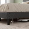 ZINUS Full Piper Upholstered Platform Bed with Horizontal Paneled Headboard, Wooden Slat Support, No Box Spring Needed, Easy Assembly, Eco Friendly Packaging, Dark Grey