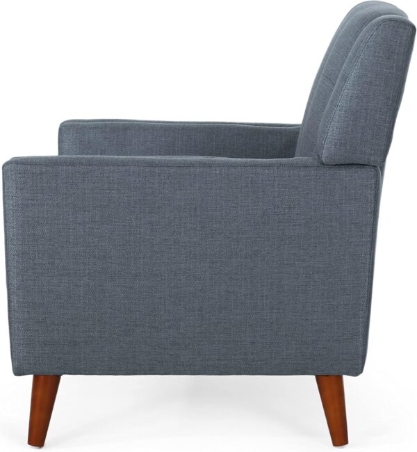 81qWcculVAL._AC_SL1500_.jpg Christopher Knight Home Evelyn Mid Century Modern Fabric Arm Chair, Dark Gray, Walnut