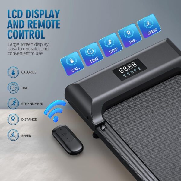 Walking Pad，Under Desk Treadmill 2 in 1 Treadmills，Portable Walking Treadmill 2.5HP, 320lbs Max Weight Remote Control LED Display,Installation-Free Jogging Machine for Home/Office