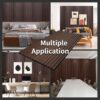 Wood Slat Wall Panel, 48'' x 24'' Wood Panels for Wall, 3D Soundproof Wall Panels, Large Acoustic Panels for Interior Ceiling and Wall Decor Noise Reduction, 2 Pack, Walnut