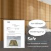 Art3d 4-Pack Acoustic Wood Slat Wall Panels for Interior Decor, 3D Fluted Sound Absorbing Wood Paneling for Accent Wall Ceiling Kitchen Living Room Bedroom Office, 94.5 x 7.9 inch Warm Teak