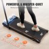 VEVOR Walking Pad with Handle Bar, Under Desk Treadmill for Home Office, 2.5HP Walking Jogging Running Machine, Speed 6.2-7.6MPH Folding Treadmill, with Remote Control and LED Display