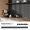 4 Pack Acoustic Wood Wall Panels, 94.5"x 8" Each Soundproof Wood Panel, 3D Fluted Wood Slat Paneling for Wall and Ceilings - Dark Gray
